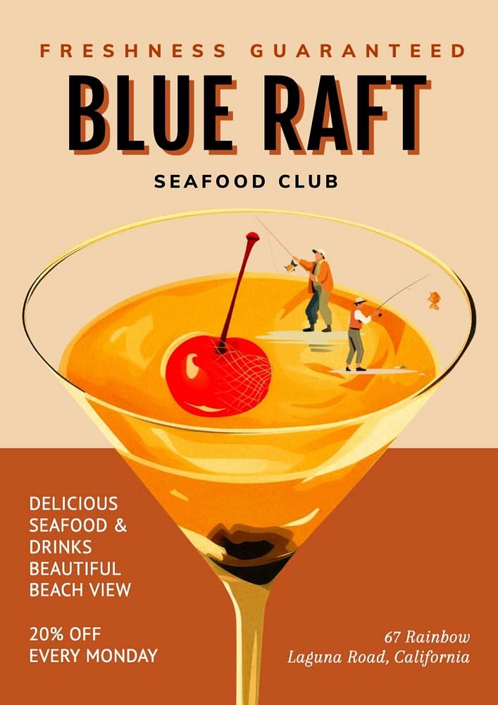 Story: Beach scene cleverly contained in cocktail