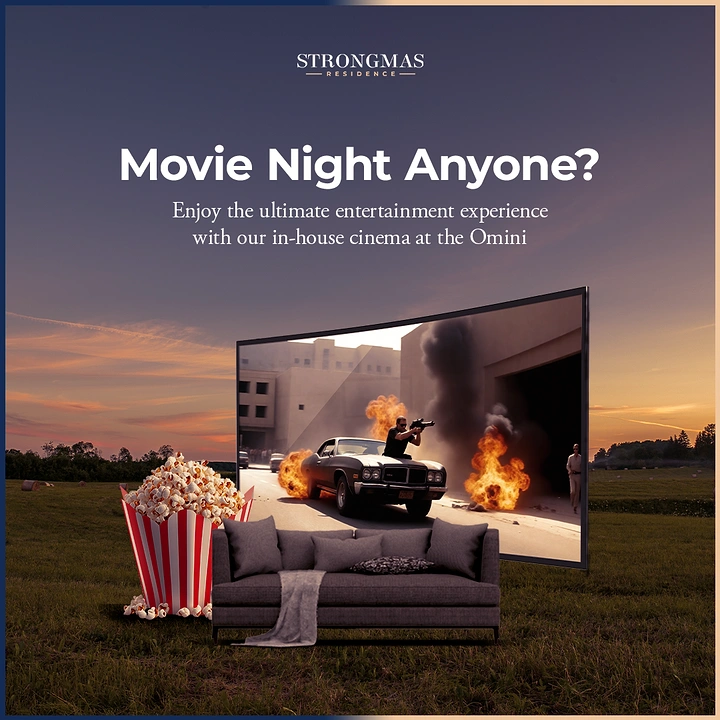Cinemas & Movie Theatres creative ad: Film scene spills out into field