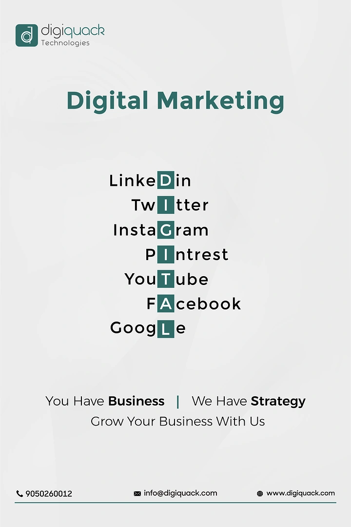 Agency creative ad: Hidden vertical 'DIGITAL' spelled through platforms