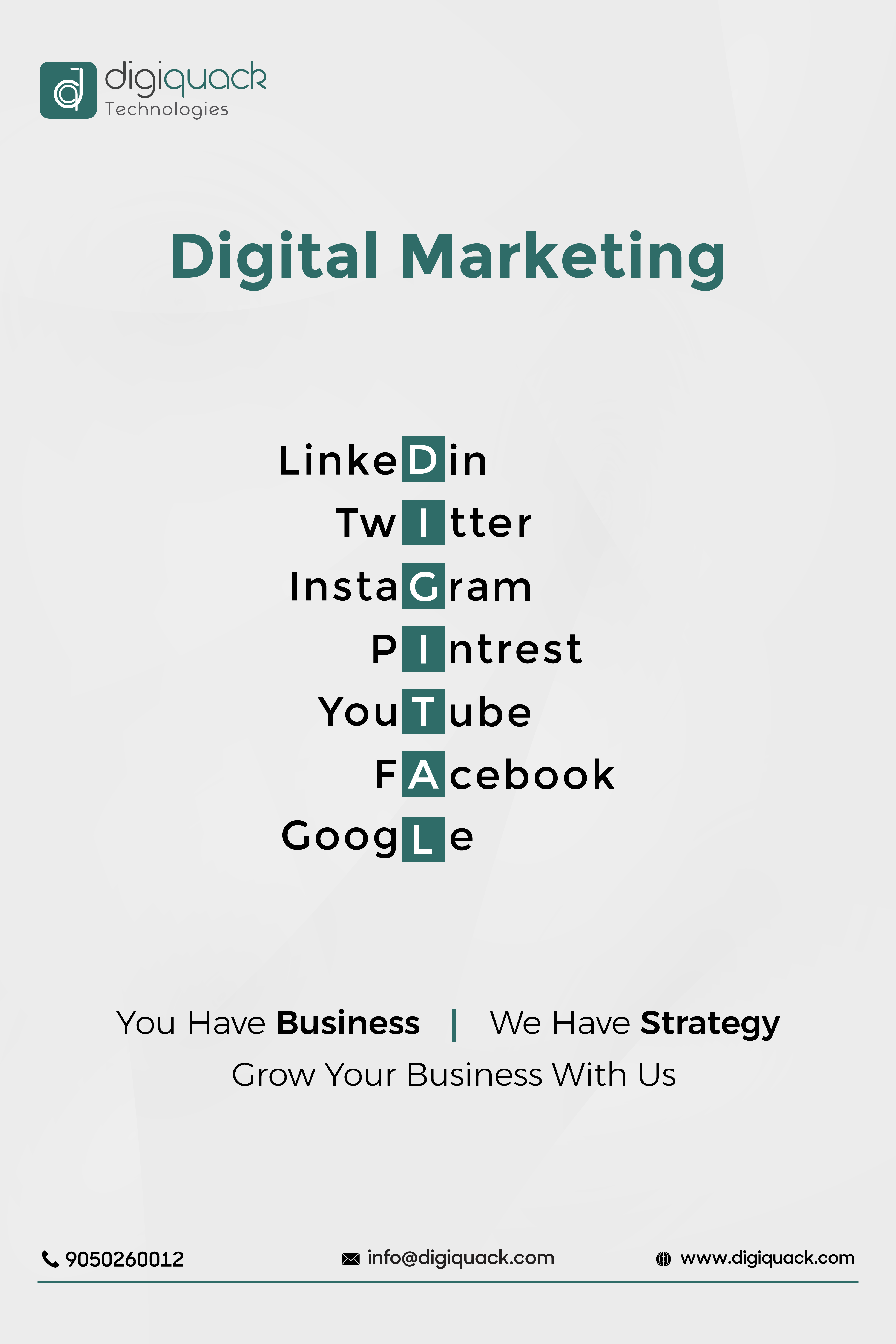 Hidden vertical 'DIGITAL' spelled through platforms