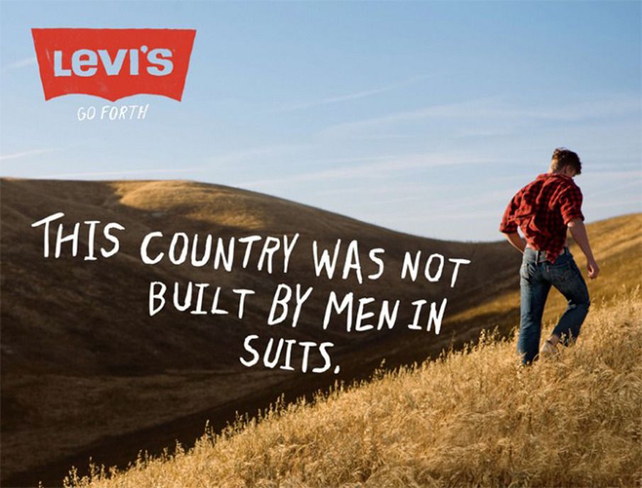 Banner: Witty Levi's anti-suit country copy