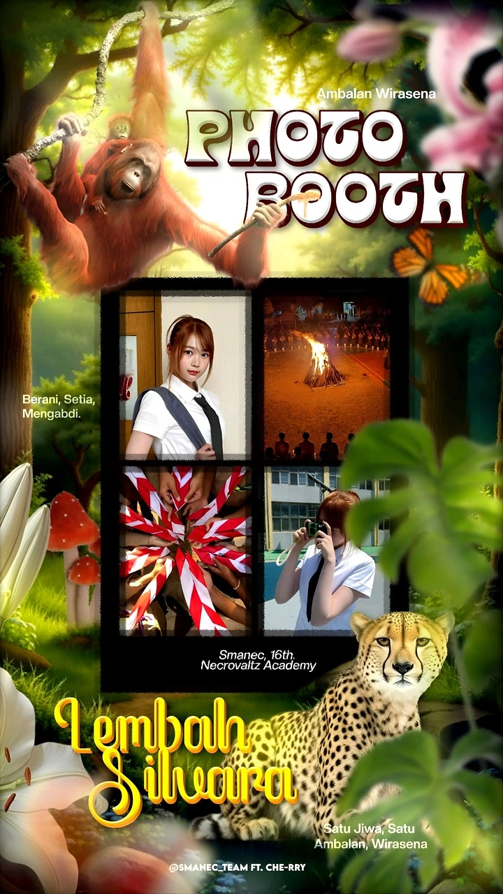 Photo Booth Rentals creative ad: Jungle film-poster treatment for booth