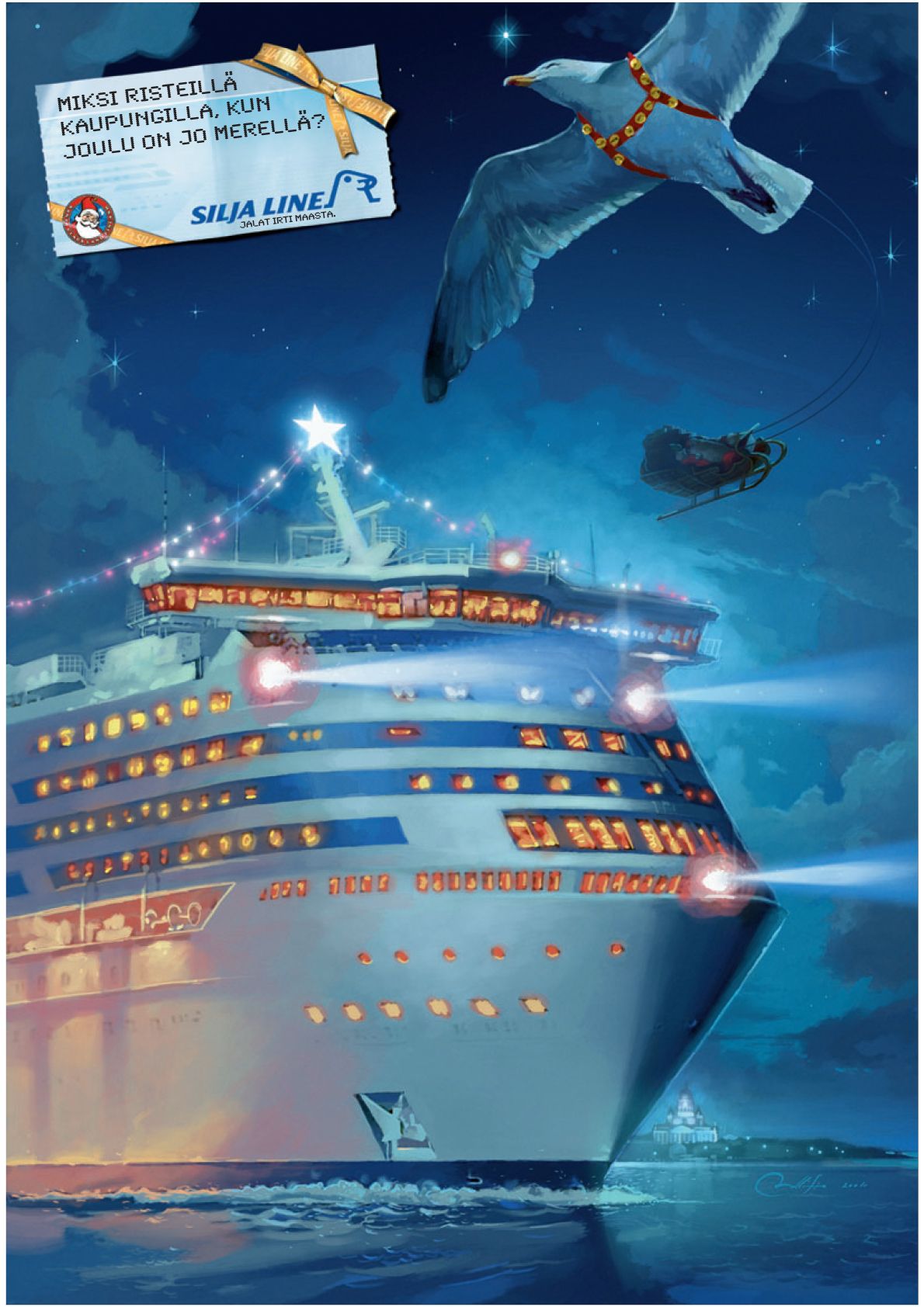 Story: Fantasy underwater cruise illustration