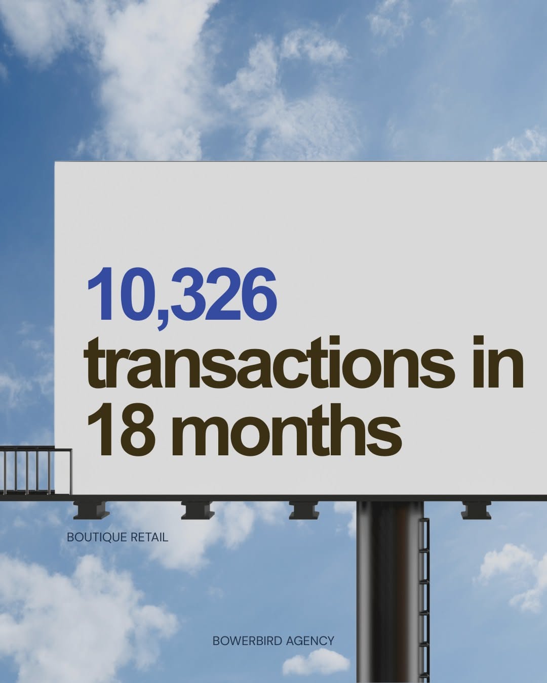 Instagram post: Billboard boasting no paid ads irony, slide 2