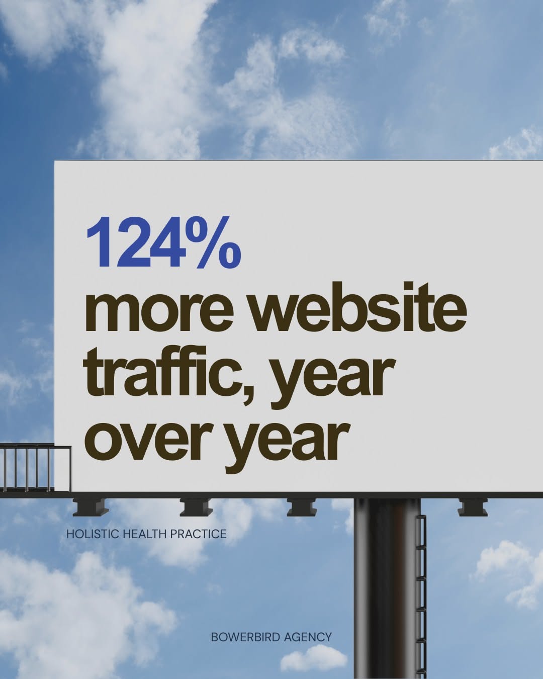 Instagram post: Billboard boasting no paid ads irony, slide 3