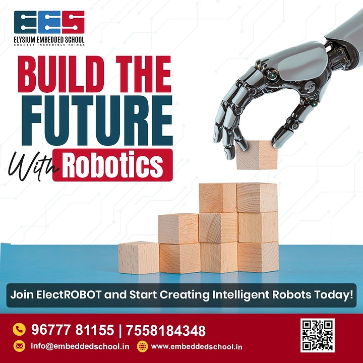 Robotics & STEM Classes creative ad: Robot physically builds the future