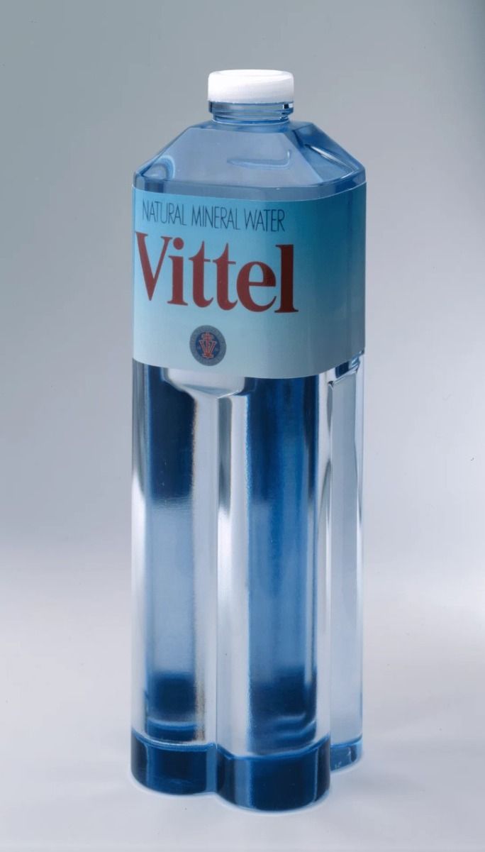 Story: Bottle treated as a monumental blue column