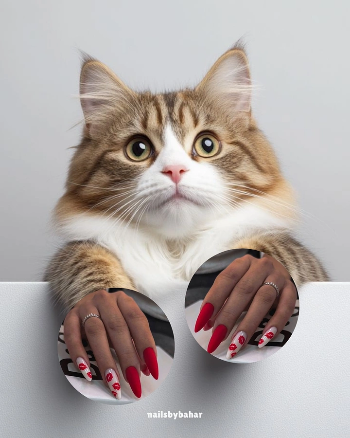Nail Salons creative ad: Cat paws swapped for manicured hands pun