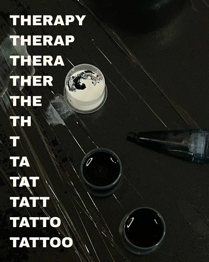 Tattoo Studios creative ad: Therapy morphs into tattoo wordplay