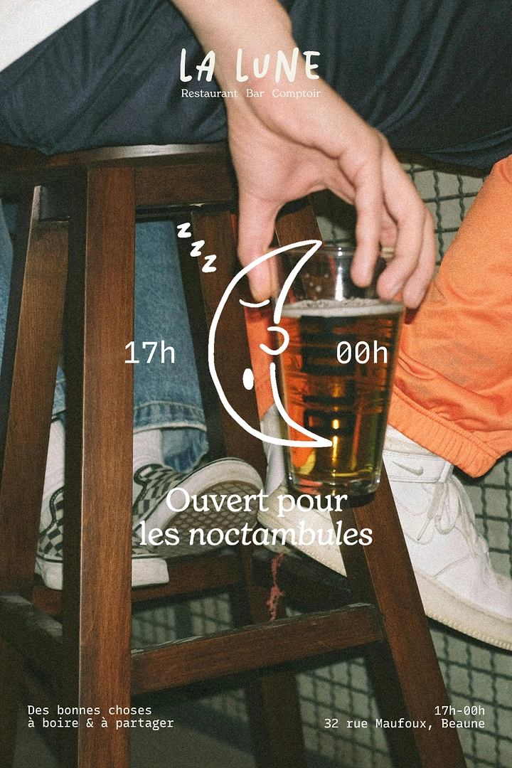 Bars & Pubs creative ad: Clock motif sells late-night opening