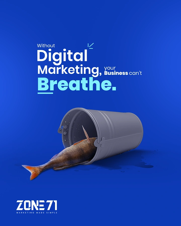 Agency creative ad: Fish out of bucket: business can't breathe