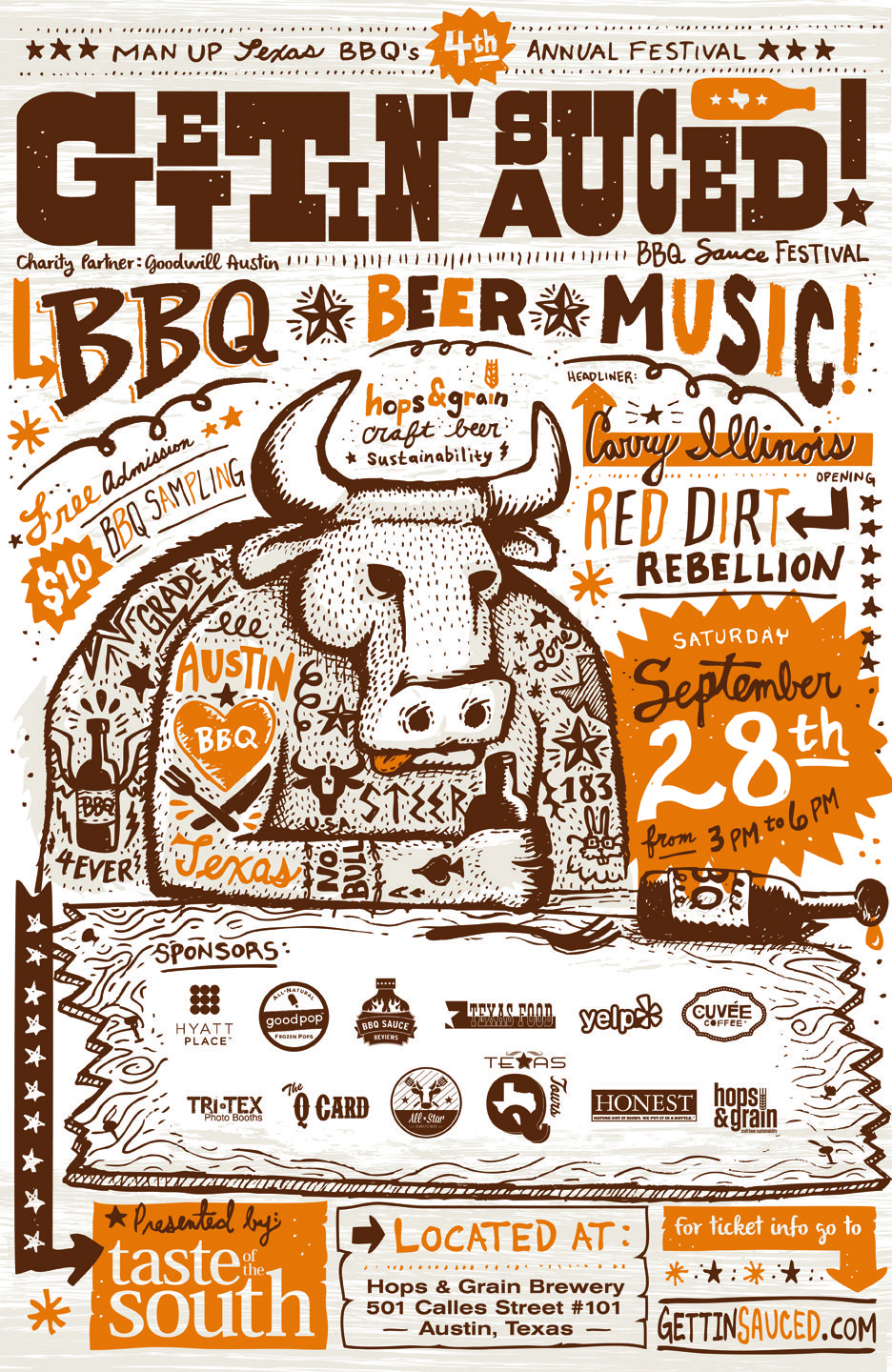 Story: Sauced pun and outstanding hand-drawn typography