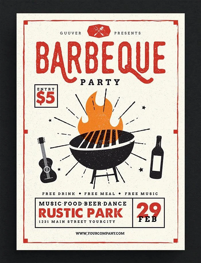 BBQ & Grill Restaurants creative ad: Grill becomes the event’s central festival symbol