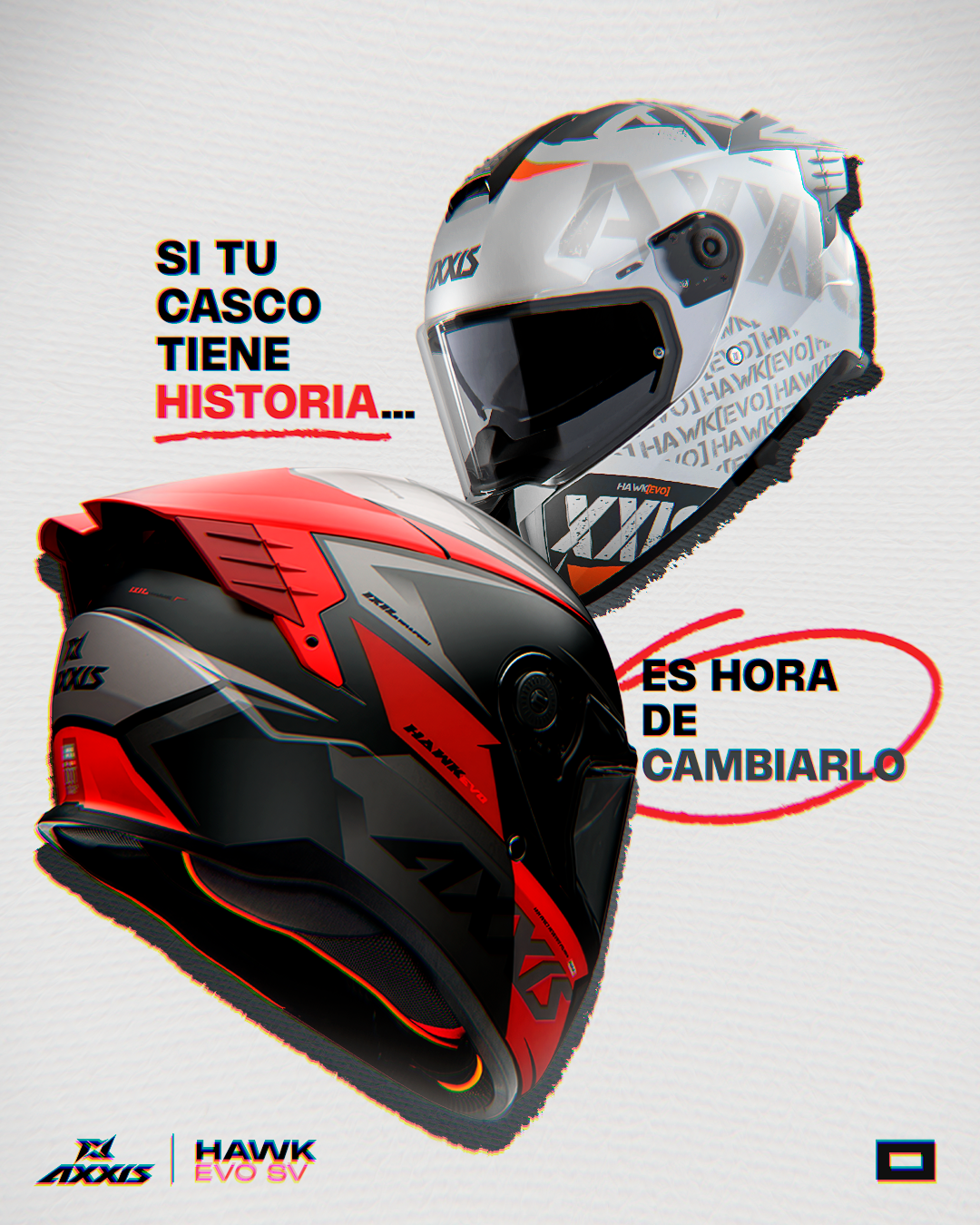 Instagram post: Helmet history copy motivates replacement cleverly