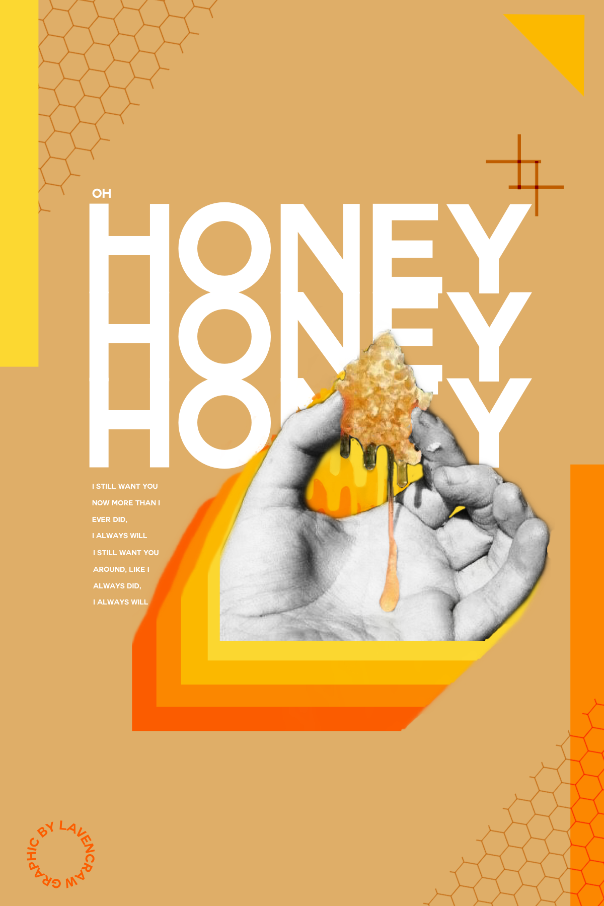 Story: Hands and typography create editorial concept