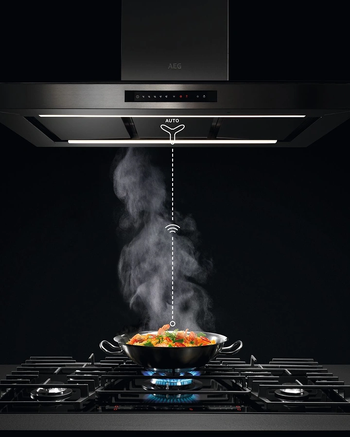 Home Appliances creative ad: Steam drawn up by hood beam
