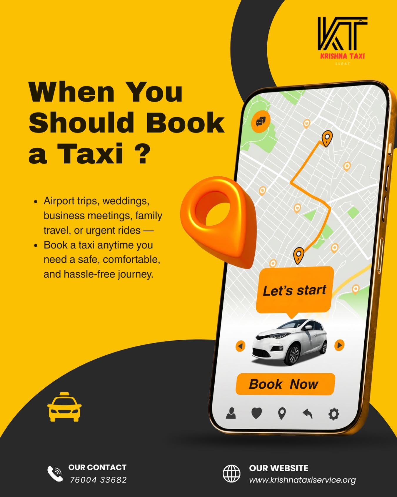 Instagram post: Taxi becomes oversized map pin