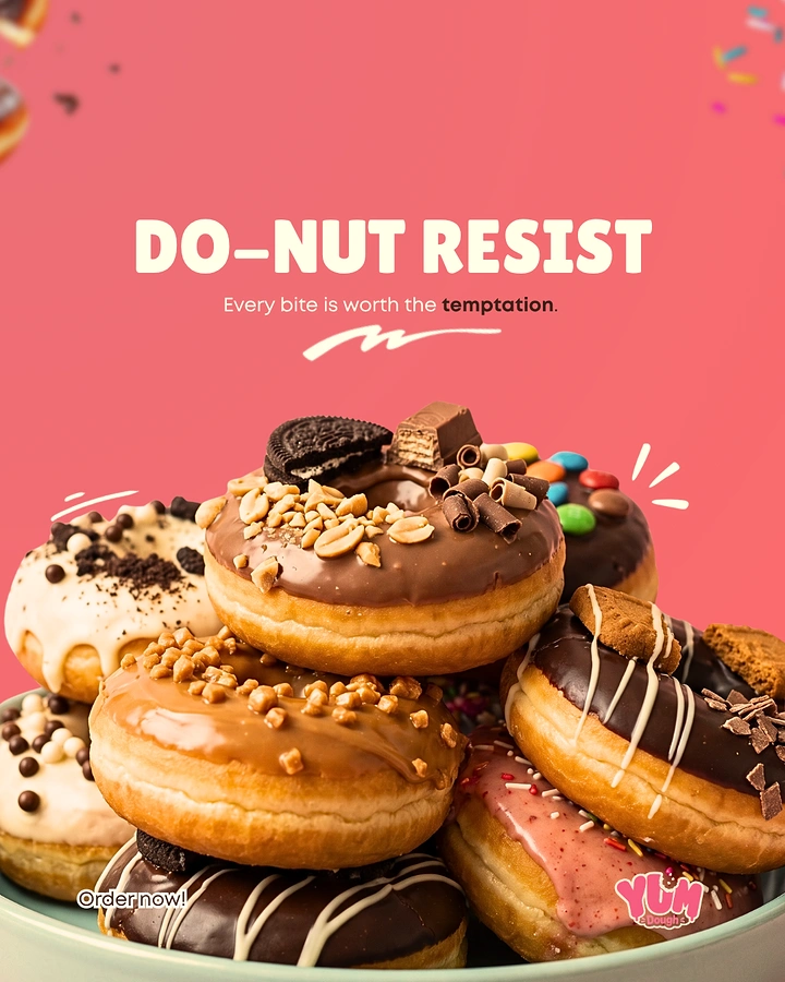 Donut Shops creative ad: Memorable do-nut resist product pun