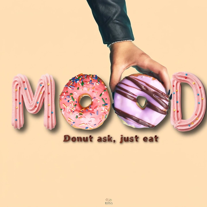 Donut Shops creative ad: Donuts cleverly form the mood lettering