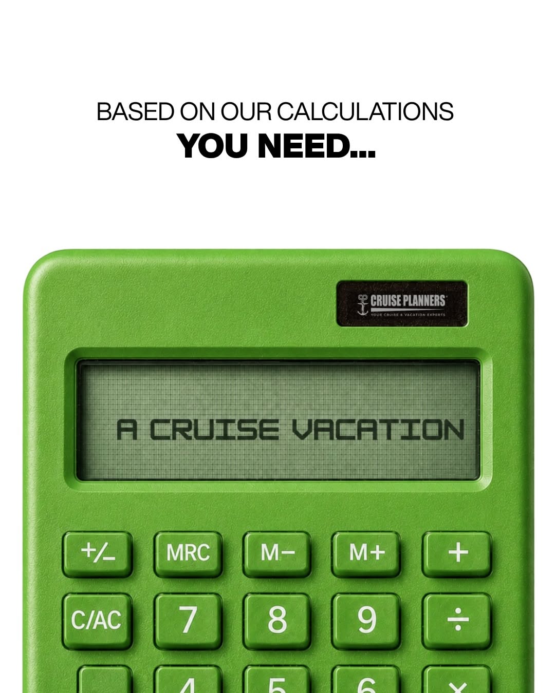 Instagram post: Calculator visualizes cruise-vacation need