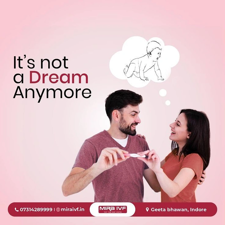 IVF & Fertility Clinics creative ad: Baby sketch thought bubble, dream real