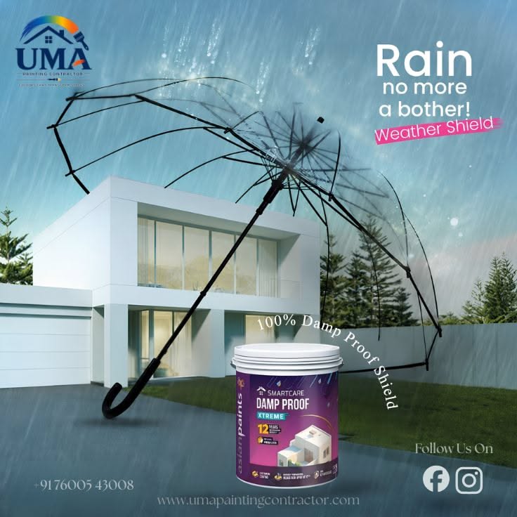 Instagram post: Umbrella visualizes rain protection promise