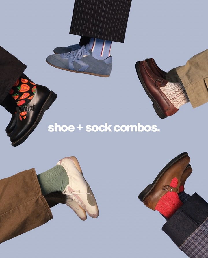 Socks Brands creative ad: Strong shoe-and-sock pairing composition