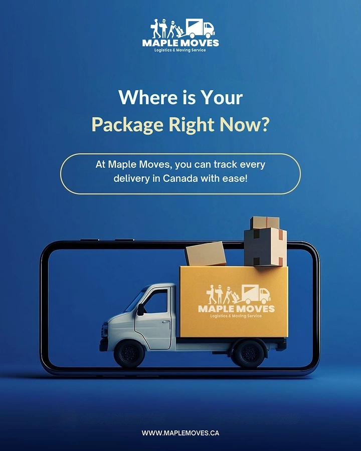 Movers & Packers creative ad: Delivery van driving out of phone screen