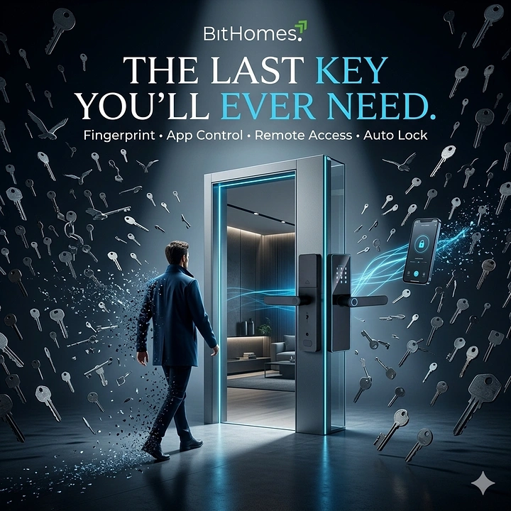 Locksmiths creative ad: Smart lock, 'last key' with flying keys