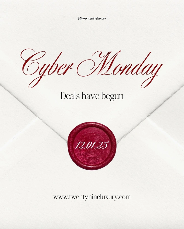 Cyber Monday creative ad: White envelope closed with a red wax seal