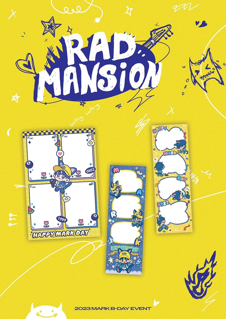 Photo Booth Rentals creative ad: Playful illustrated booth-event identity