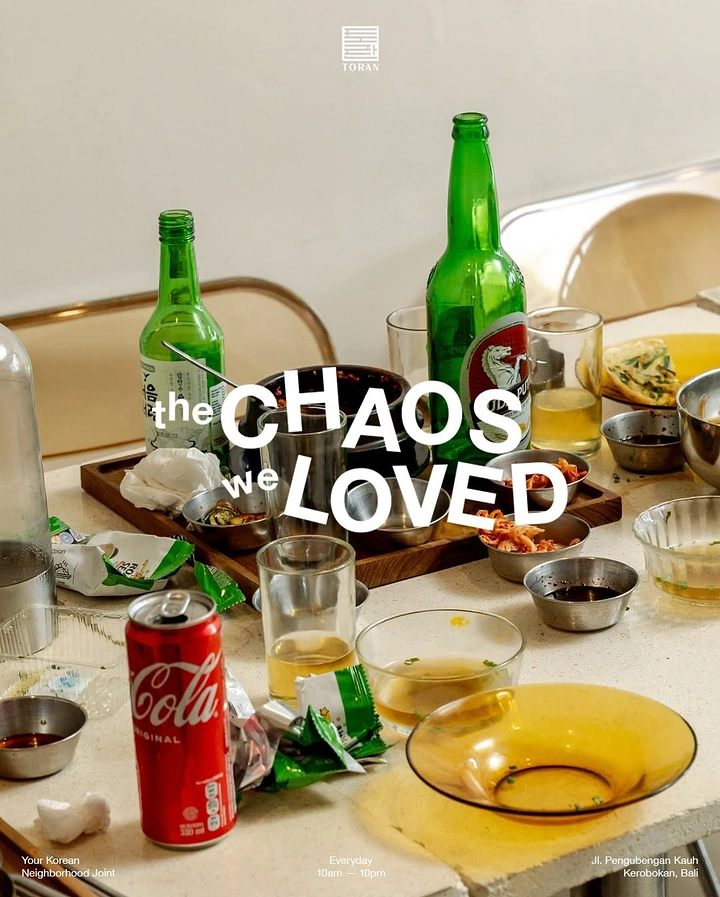 Beer, Wine & Spirits creative ad: Aftermath of a Korean dinner table