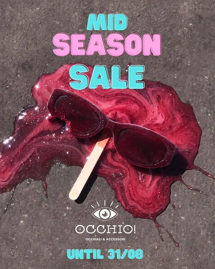 Opticians & Eye Care creative ad: Sunglasses as melted popsicle sale