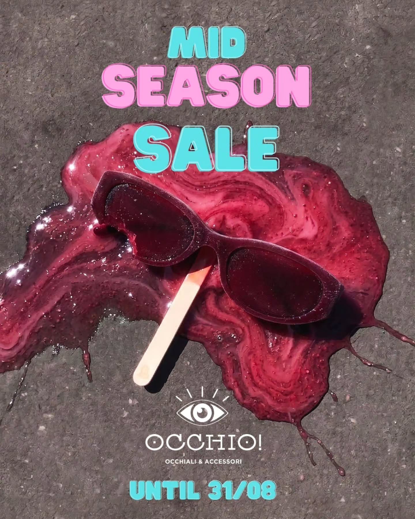 Instagram post: Sunglasses as melted popsicle sale, slide 1