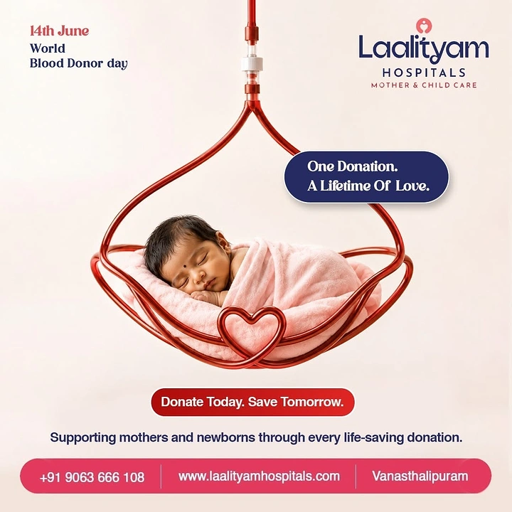 Maternity Hospitals & Gynaecologists creative ad: Umbilical cord becomes heart-shaped donation symbol