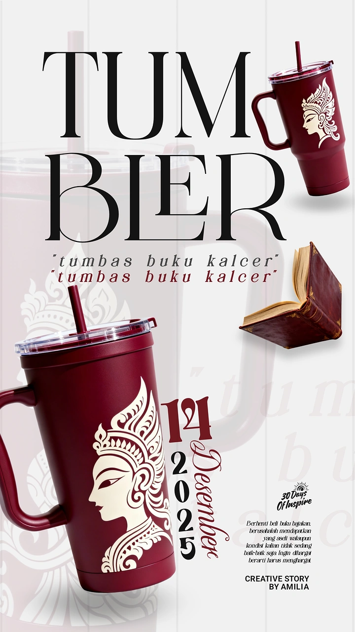 Tumblers, Flasks & Drinkware creative ad: Distinctive tumbler wordplay and vintage styling