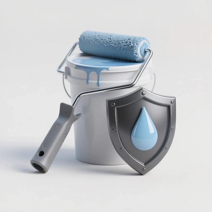 Waterproofing creative ad: Shield visualizes waterproof protection