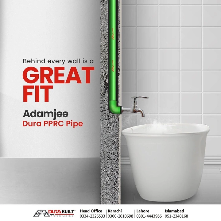 Plumbers creative ad: Wall cutaway reveals pipe: 'behind every wall'