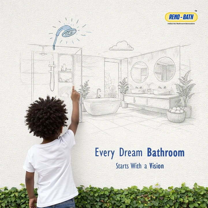 Home Renovation & Remodeling creative ad: Child’s drawing creates vision metaphor