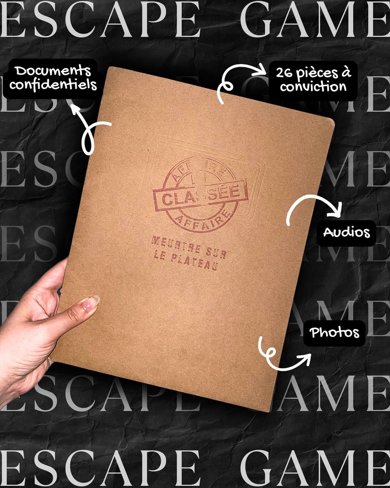 Instagram post: Case-file folder creates interactive mystery