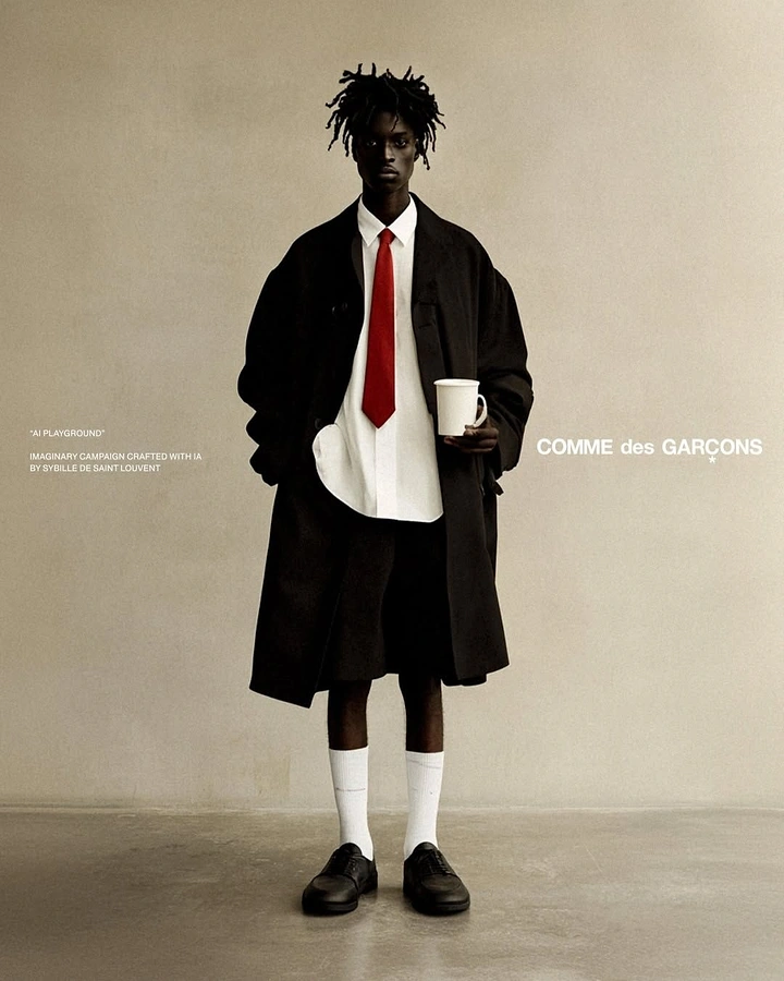 Men's Suits & Formal Wear creative ad: Theatrical formalwear character composition