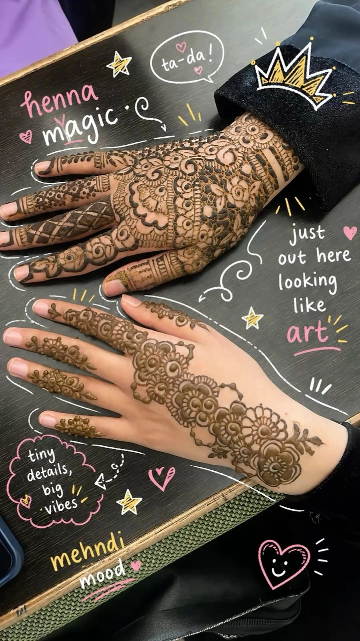 Mehndi & Henna Artists creative ad: Chalkboard turns henna into magic