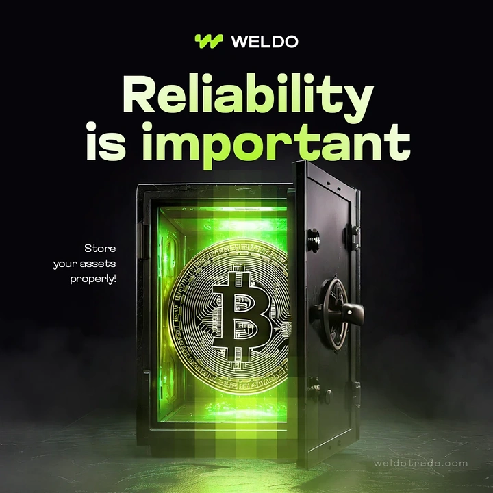 Stock Brokers & Investing creative ad: Open steel safe glowing green with a Bitcoin coin inside