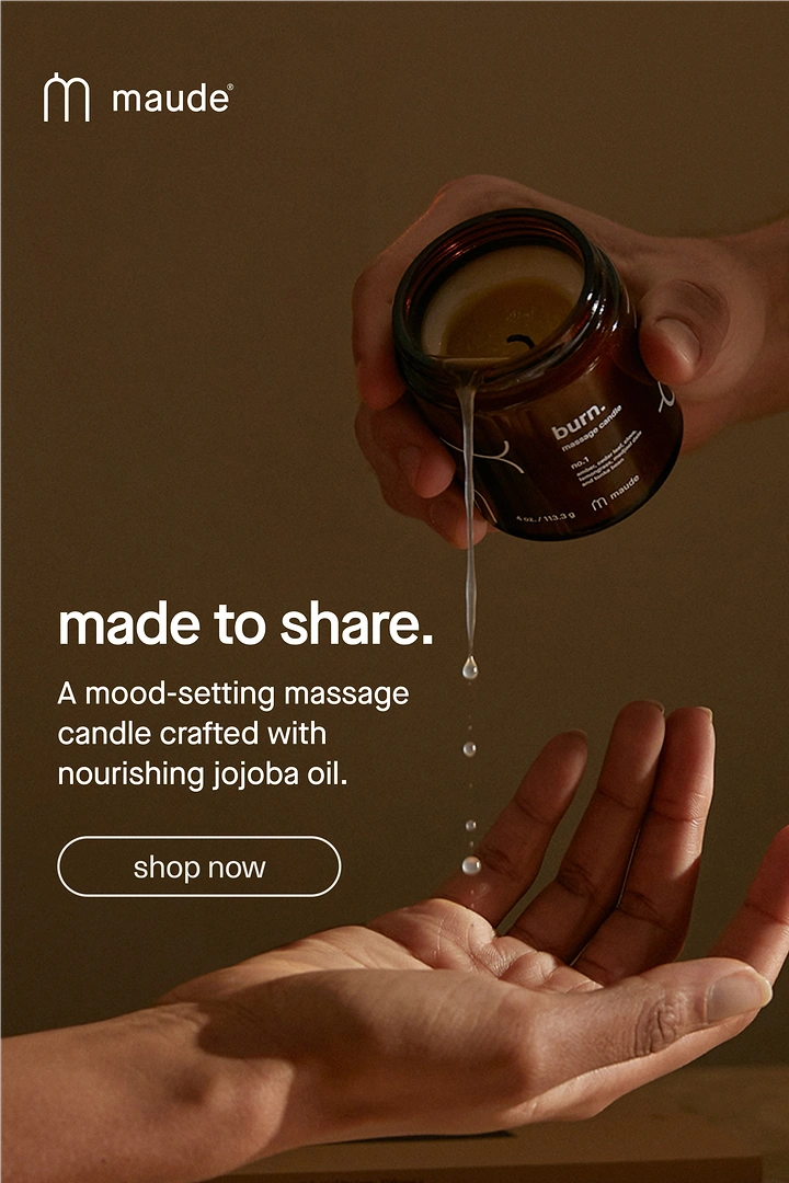 Spa & Massage creative ad: Oil drip between hands: made to share