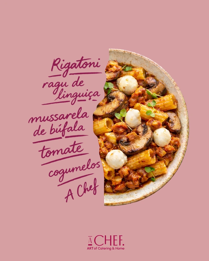 Cloud Kitchens & Food Trucks creative ad: Half dish with handwritten ingredient list