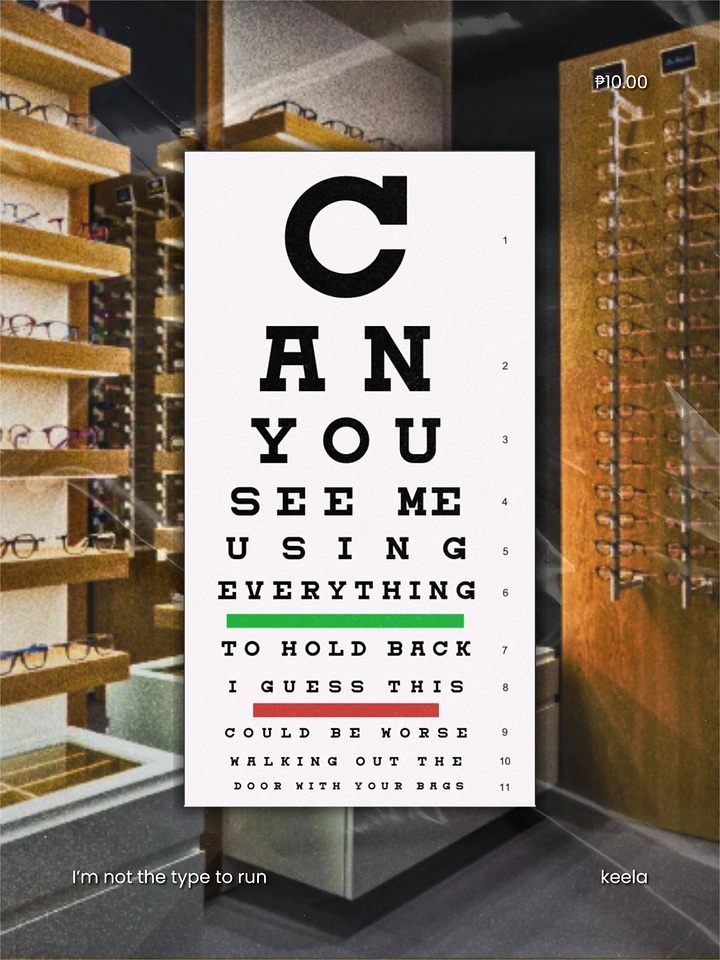 Opticians & Eye Care creative ad: Eye chart turned into witty message