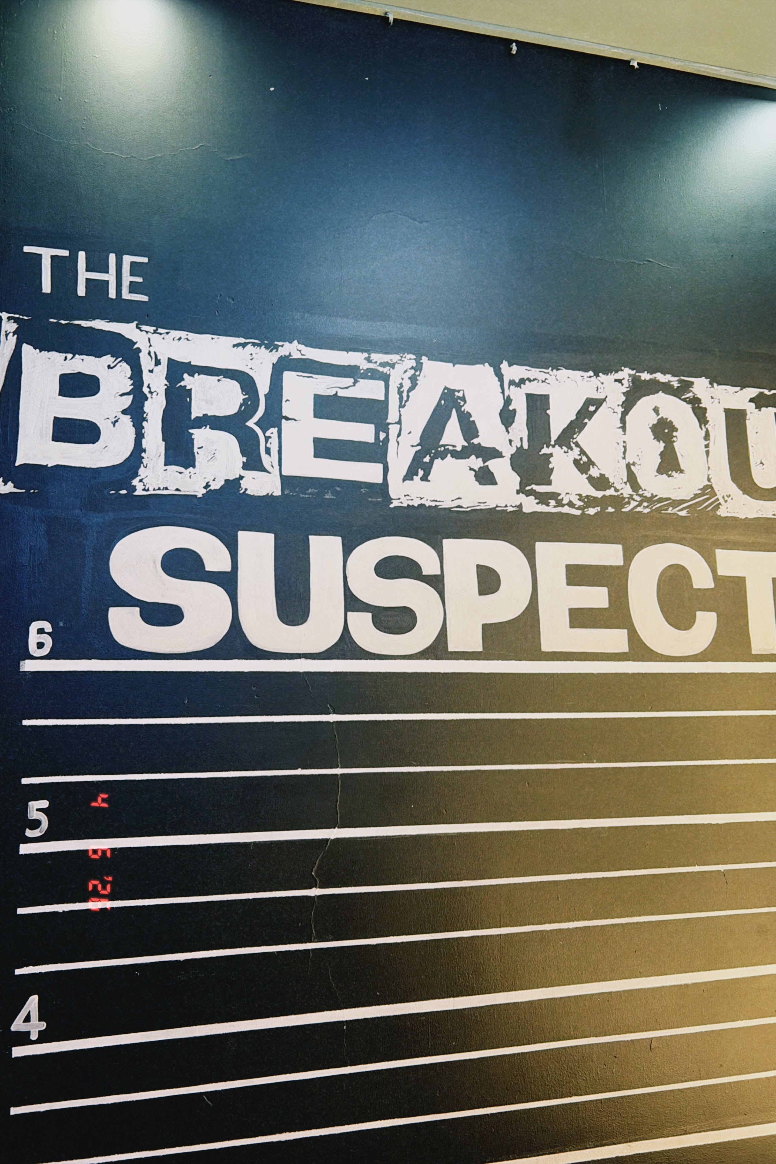Story: Breakout suspect leaderboard, strong typographic wall graphic