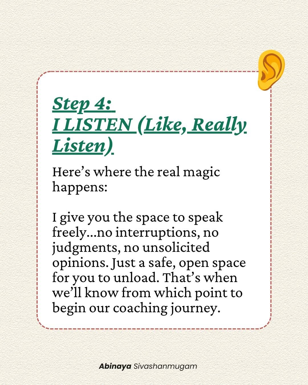 Instagram post: Magnifying glass visualizes coaching curiosity, slide 6