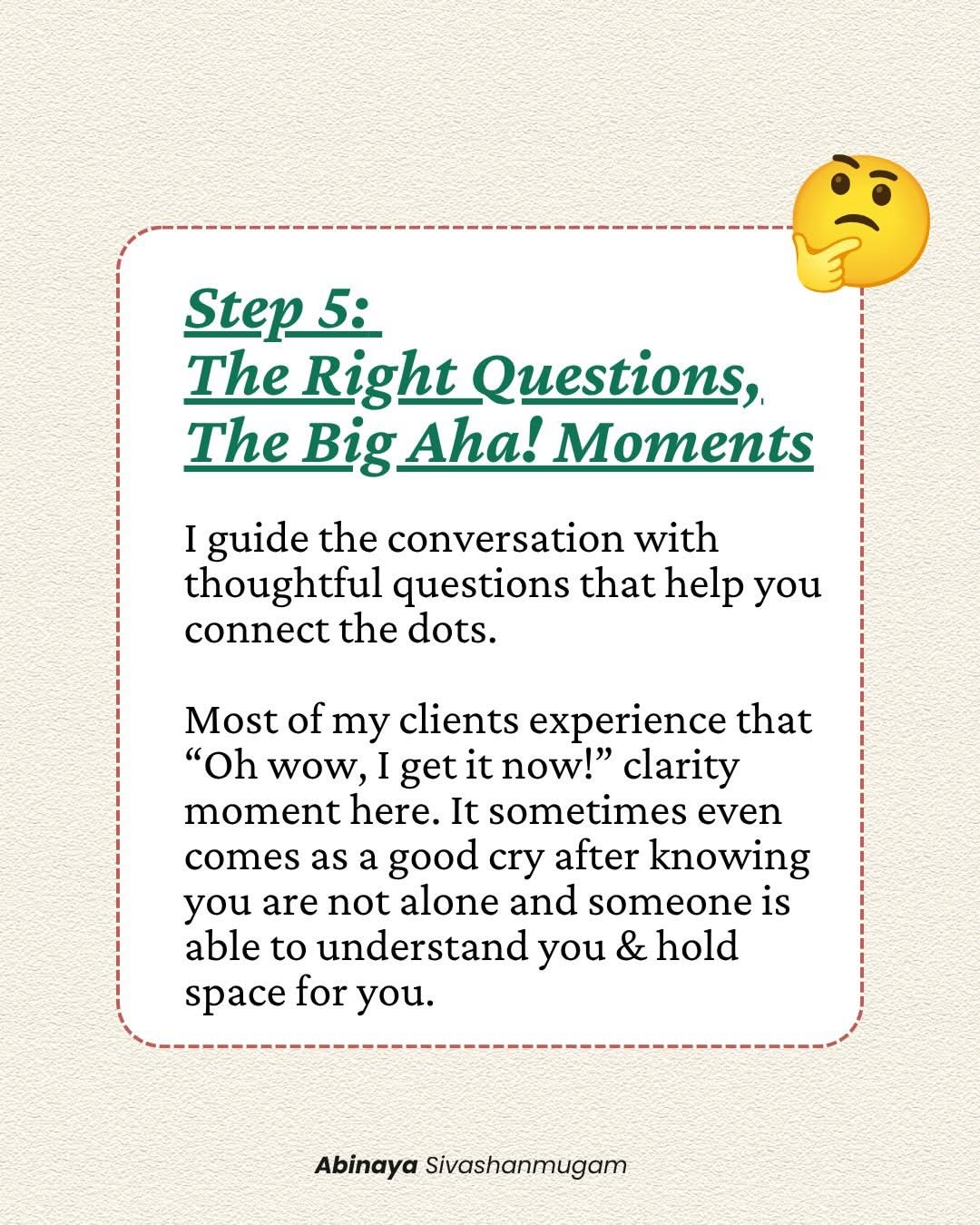 Instagram post: Magnifying glass visualizes coaching curiosity, slide 7