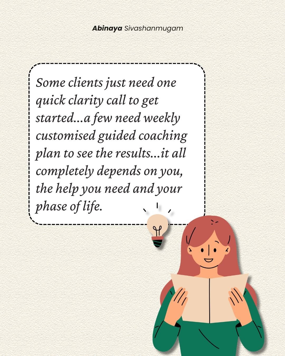 Instagram post: Magnifying glass visualizes coaching curiosity, slide 11